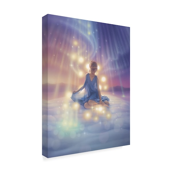 Kirk Reinert 'Aurora Dreams Blue' Canvas Art,14x19